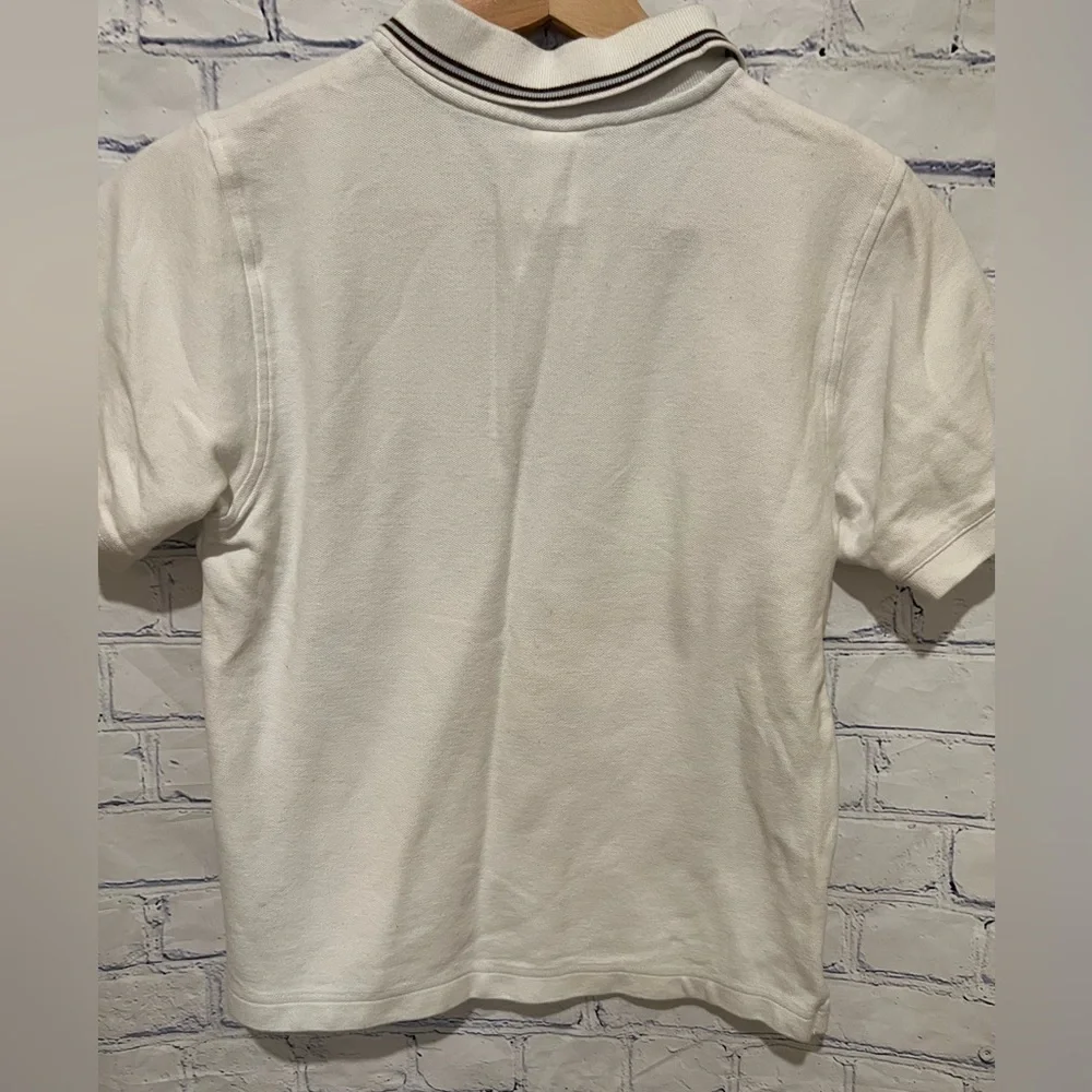 Gymboree White Polo Shirt With Airplane Boys Size 10